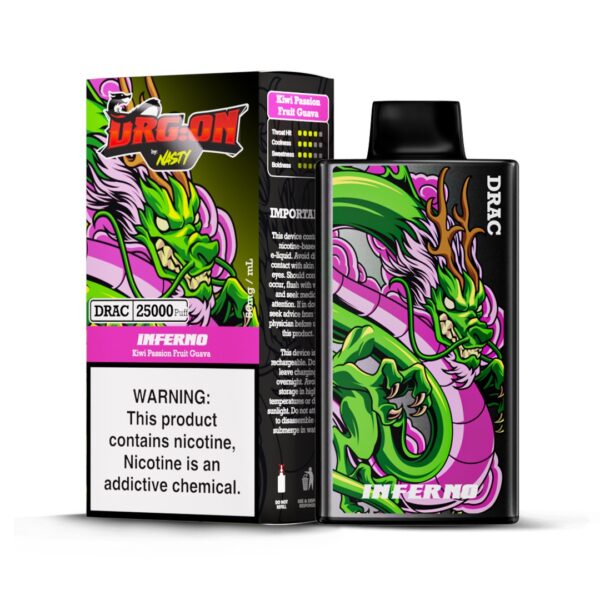 Nasty Bar 25K DRG:ON - Kiwi Passion Fruit Guava