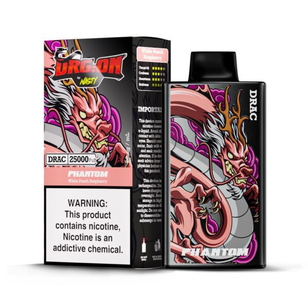 Nasty Bar 25K DRG:ON - White Peach Raspberry