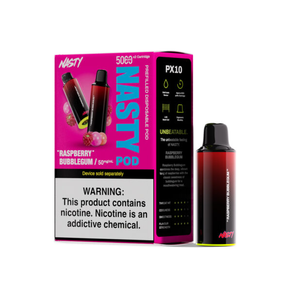 Nasty Bar 5K - Raspberry Bubble Gum X2